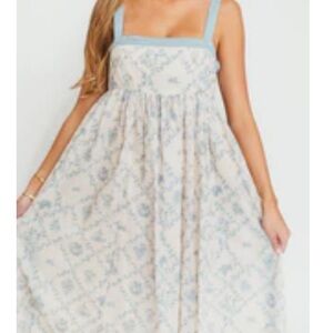 Summers not over. New with tags! Blue and White Floral maxi sundress
